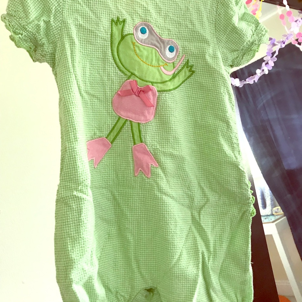 Froggy pj with ruffles in the back
